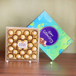 Combo Gift of Cadbury celebrations & 24 Ferrero rocher