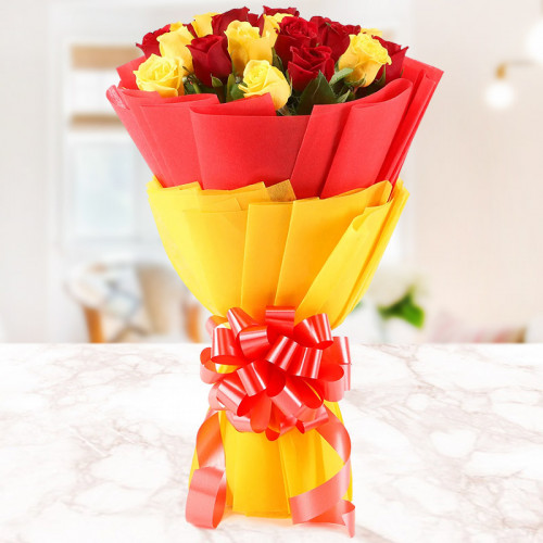 Yellow And Red Roses