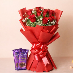 Lovey-Dovey Delight - Red rose bouquet