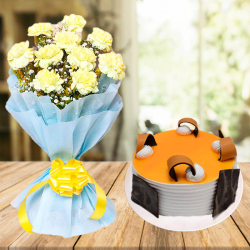 Flower And Cake Combo 