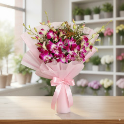 Pink Orchid Bouquet for Valentine's Day - Orchid Amour Pink Orchid Bouquet for Valentine's Day - Orchid Amour