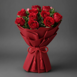 Red Rose Bouquet for Mother's Day - 10 Red Roses Bunch