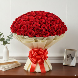Red Rose Bouquet for Women's Day - 50 Red Roses Bouquet