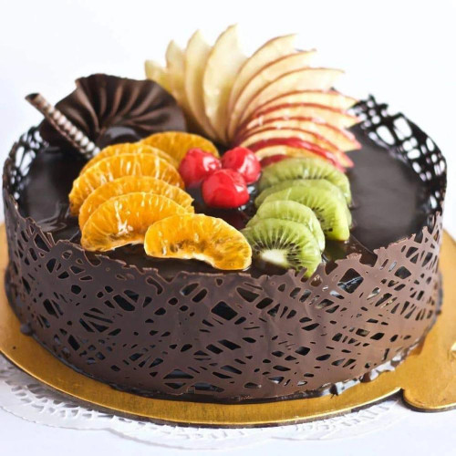   Half Chocolate Fruit Cake 