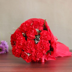 12 red carnation
