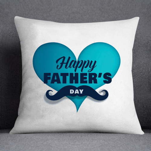  Happy Father’s  Day White Printed Cushion 12x12