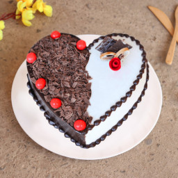 Heart shape Black Forest cake