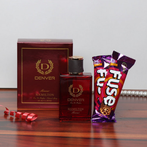Surprise Gift of Denver Hamilton Honour Perfume with Two Cadbury Fuse Chocolates