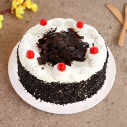 Choco Vanilla cake with cherries