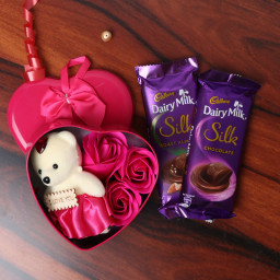 Combo of Three Rose Paper Soap with Three inches Cute Teddy and Two Cadbury 5Star Chocolates Combo of Three Rose Paper Soap with Three inches Cute Teddy and Two Cadbury 5Star Chocolates