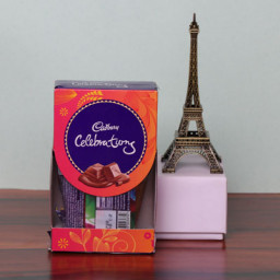 Gift Set of One Pack of Celebration Chocolates and One Tower