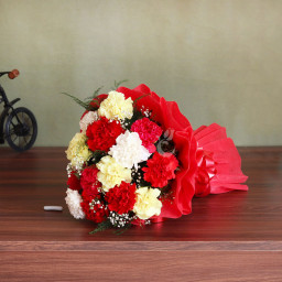 Flower Bouquet of 12 Mix Carnation